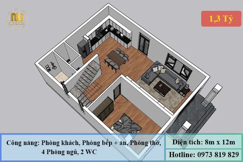 Khám Phá A-Z Mẫu Nhà 8x12m Tại Hải Phòng