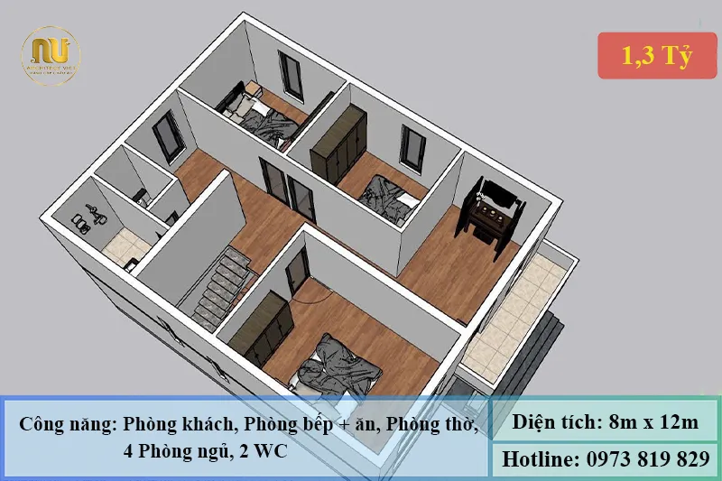 Khám Phá A-Z Mẫu Nhà 8x12m Tại Hải Phòng