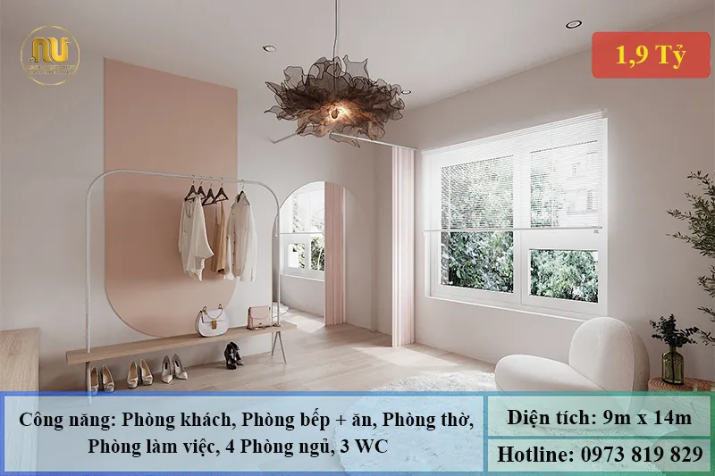 Mẫu Nhà 9x14m Hiện Đại 3 Tầng – Giải Pháp Không Gian Đẹp