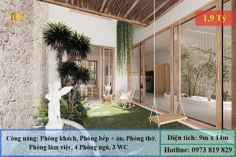 Mẫu Nhà 9x14m Hiện Đại 3 Tầng – Giải Pháp Không Gian Đẹp