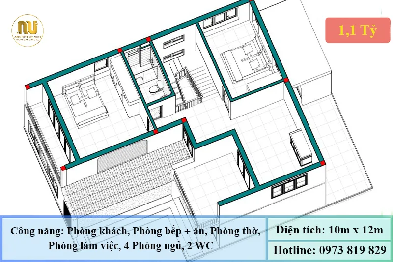 Mẫu Nhà Chữ L 2 Tầng Mái Thái – Không Gian Sống Hiện Đại