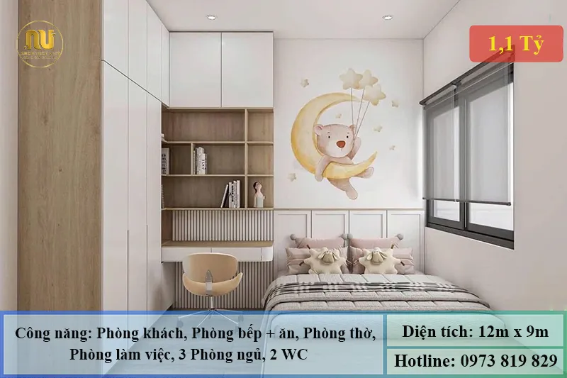 Mẫu Nhà Mặt Tiền 12m Sâu 9m Đẹp Sang Trọng