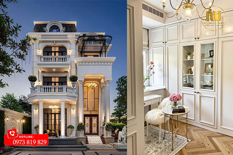 Mẫu Nhà Mặt Tiền 8m Tân Cổ Điển – Kiến Trúc Đẳng Cấp