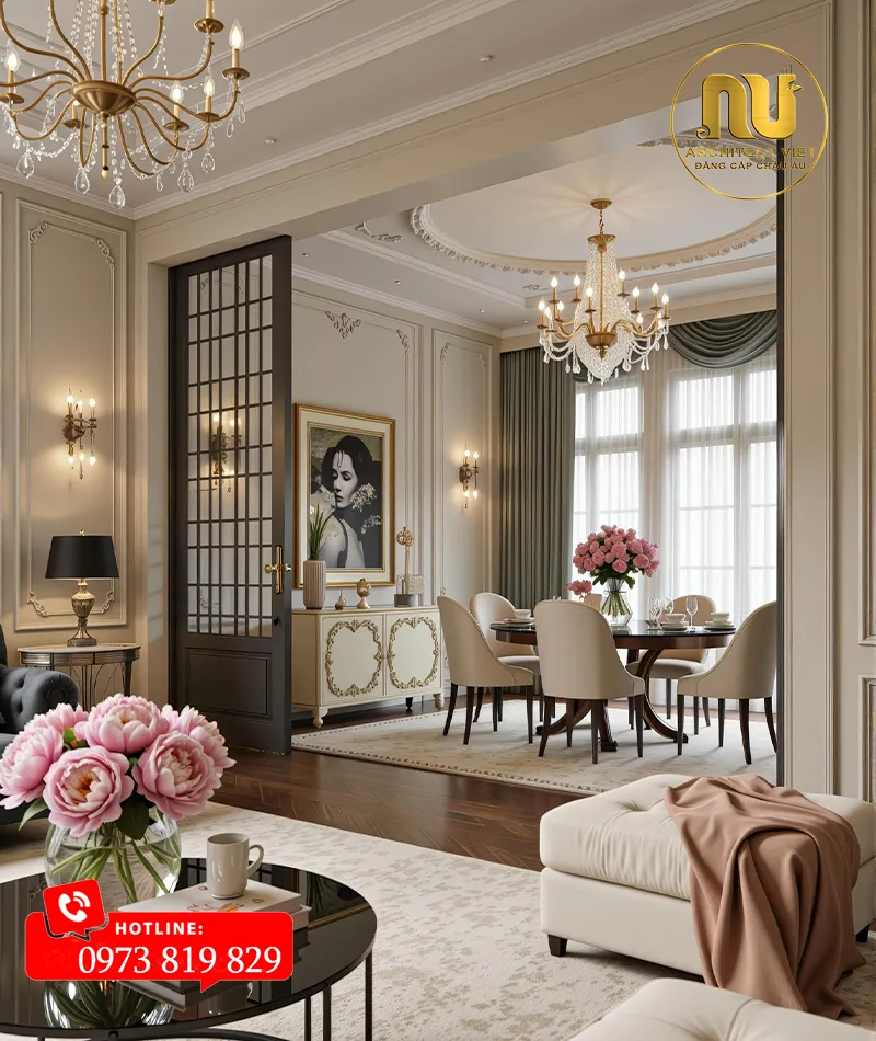 Mẫu Nhà Mặt Tiền 8m Tân Cổ Điển – Kiến Trúc Đẳng Cấp