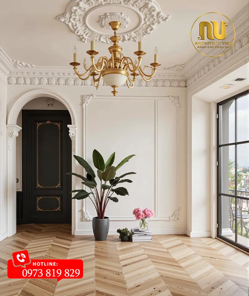 Mẫu Nhà Mặt Tiền 8m Tân Cổ Điển – Kiến Trúc Đẳng Cấp