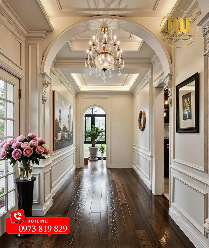 Mẫu Nhà Mặt Tiền 8m Tân Cổ Điển – Kiến Trúc Đẳng Cấp