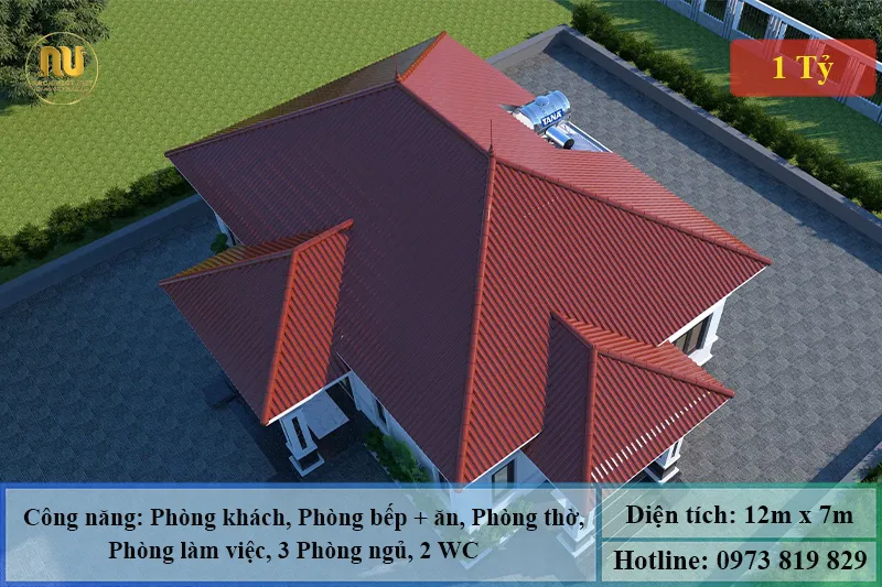 Mẫu Nhà Ngang 12m Sâu 7m Đẹp Hiện Đại