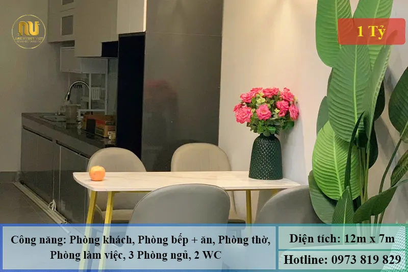 Mẫu Nhà Ngang 12m Sâu 7m Đẹp Hiện Đại