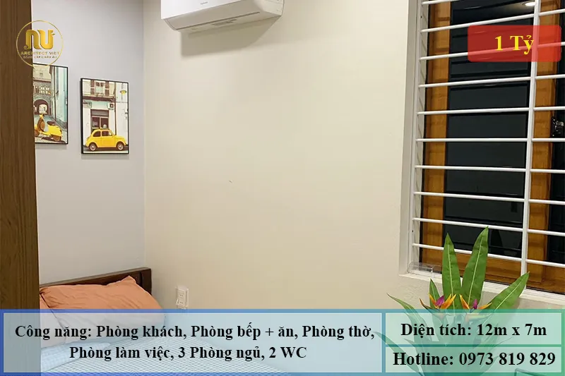 Mẫu Nhà Ngang 12m Sâu 7m Đẹp Hiện Đại