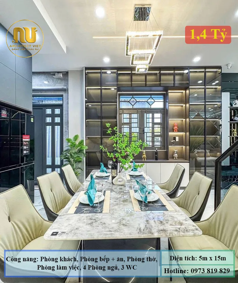 Mẫu Nhà Phố 5x20m 3 Tầng Hiện Đại