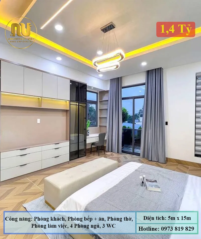 Mẫu Nhà Phố 5x20m 3 Tầng Hiện Đại