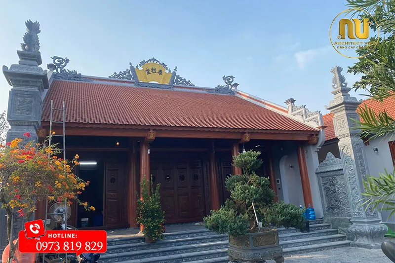 Mẫu Nhà Thờ 3 Gian Giả Gỗ 60m2 Tại Hải Dương