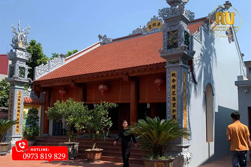 Mẫu Nhà Thờ 3 Gian Giả Gỗ 60m2 Tại Hải Dương