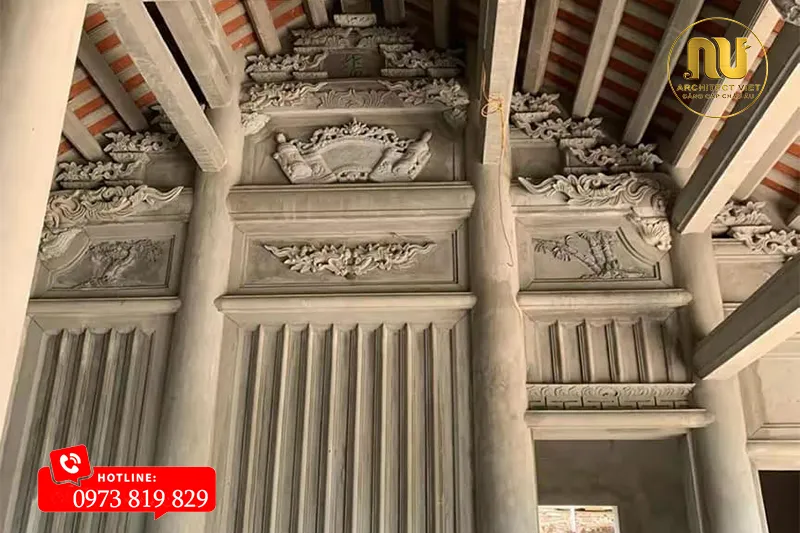 Mẫu Nhà Thờ 3 Gian Giả Gỗ 60m2 Tại Hải Dương