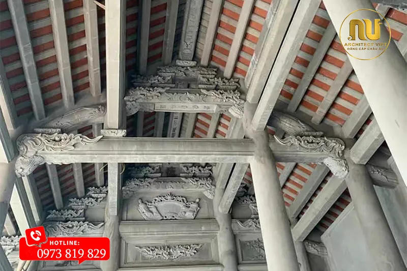 Mẫu Nhà Thờ 3 Gian Giả Gỗ 60m2 Tại Hải Dương