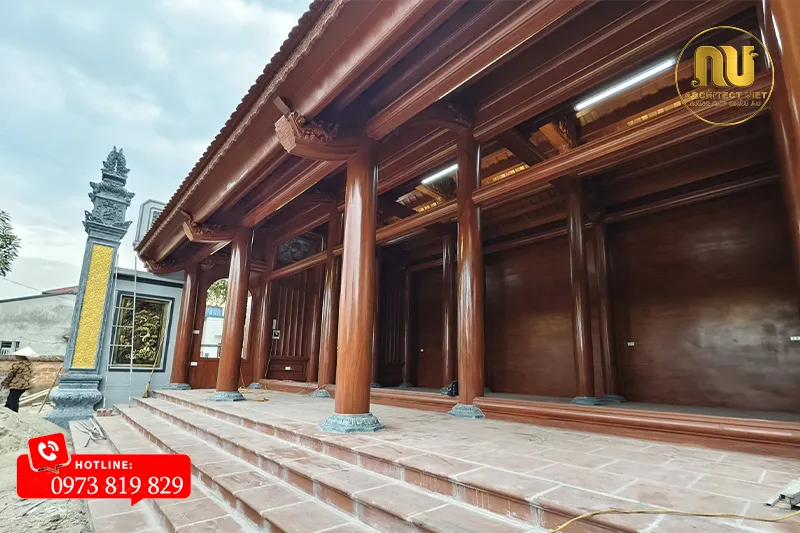 Mẫu Nhà Thờ Họ 40m2 Giả Gỗ – Vẻ Đẹp Cổ Kính