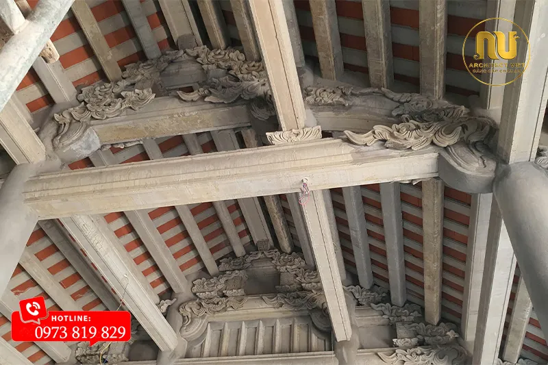 Mẫu Nhà Thờ Họ 40m2 Giả Gỗ – Vẻ Đẹp Cổ Kính