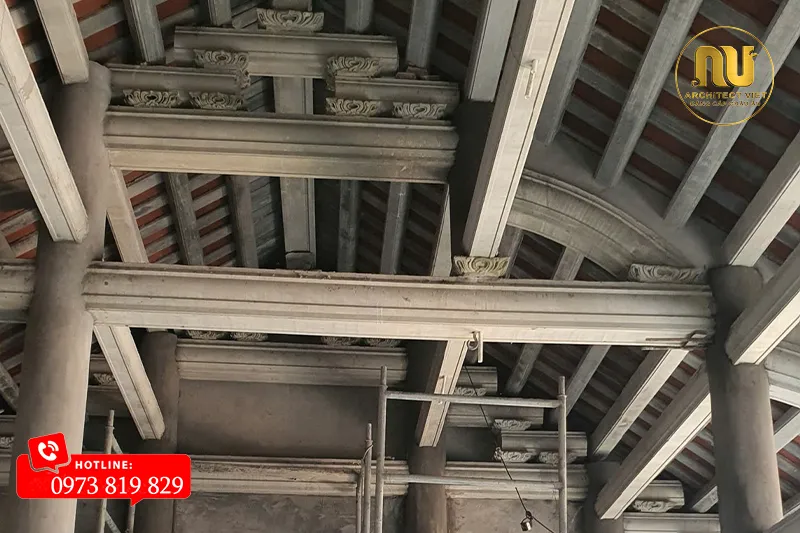 Mẫu Nhà Thờ Họ 40m2 Giả Gỗ – Vẻ Đẹp Cổ Kính
