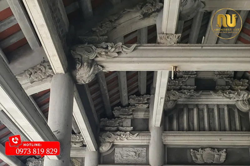 Mẫu Nhà Thờ Họ 40m2 Giả Gỗ – Vẻ Đẹp Cổ Kính