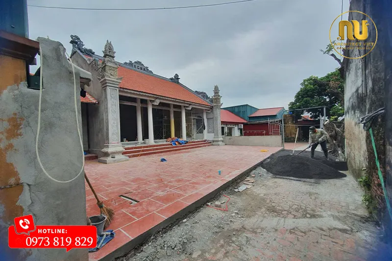 Mẫu Nhà Thờ Họ Bắc Bộ Bê Tông Giả Gỗ