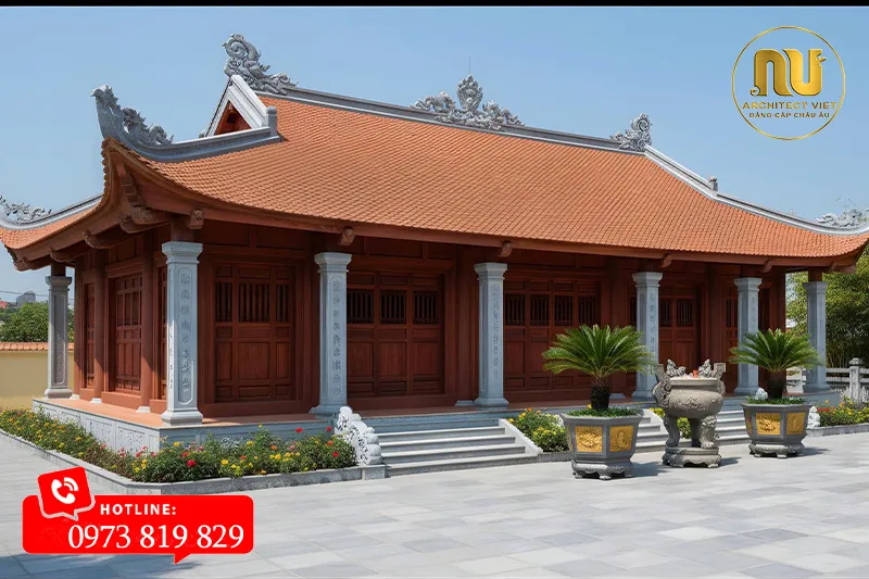 Mẫu Nhà Thờ Họ Mái Cong Đẹp – Kiến Trúc Truyền Thống