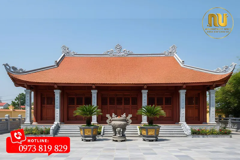 Mẫu Nhà Thờ Họ Mái Cong Đẹp – Kiến Trúc Truyền Thống