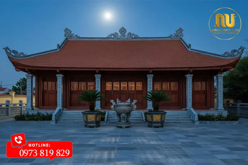 Mẫu Nhà Thờ Họ Mái Cong Đẹp – Kiến Trúc Truyền Thống