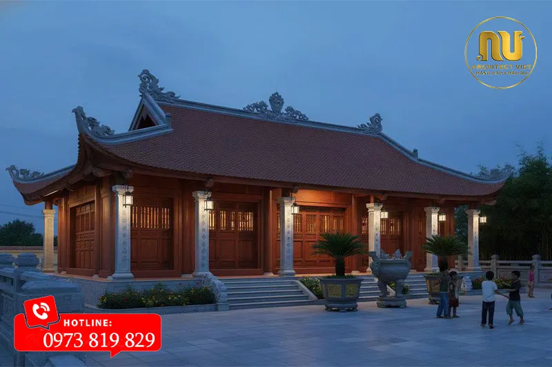 Mẫu Nhà Thờ Họ Mái Cong Đẹp – Kiến Trúc Truyền Thống