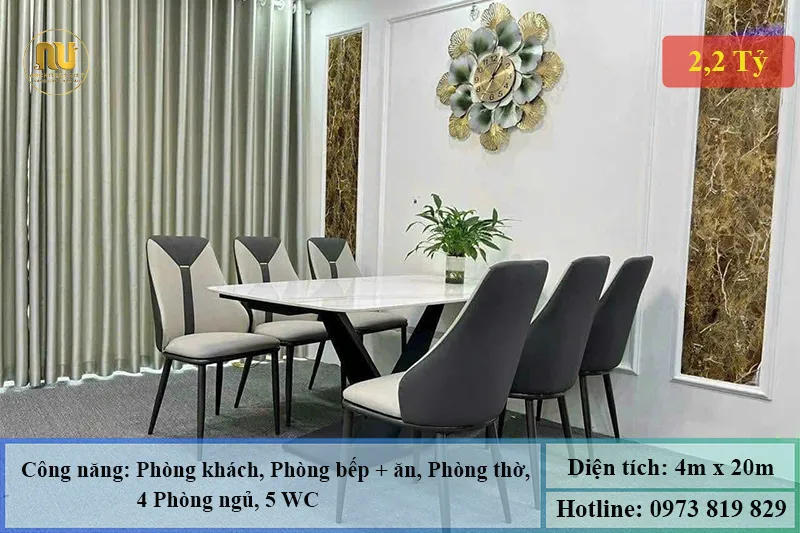 Khám Phá Mẫu Nhà Ống 5 Tầng 4x20m Tân Cổ Điển