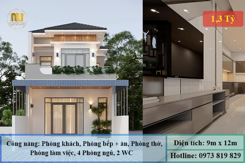 Nhà 2 Tầng 9x12m Hiện Đại – Không Gian Sống Đẳng Cấp