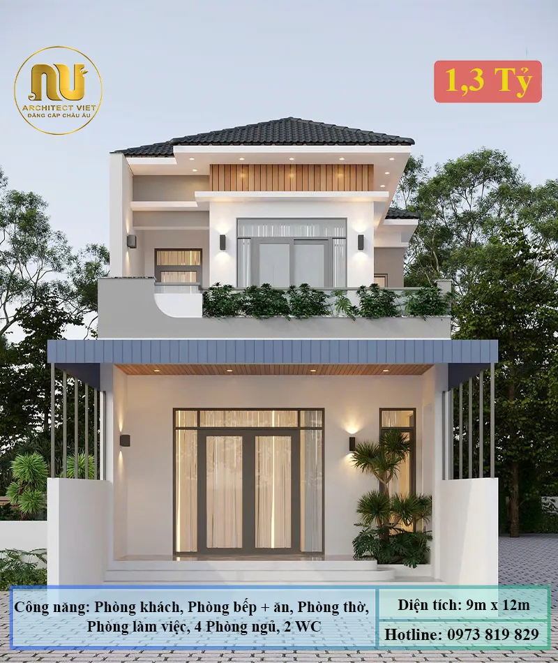 Nhà 2 Tầng 9x12m Hiện Đại – Không Gian Sống Đẳng Cấp