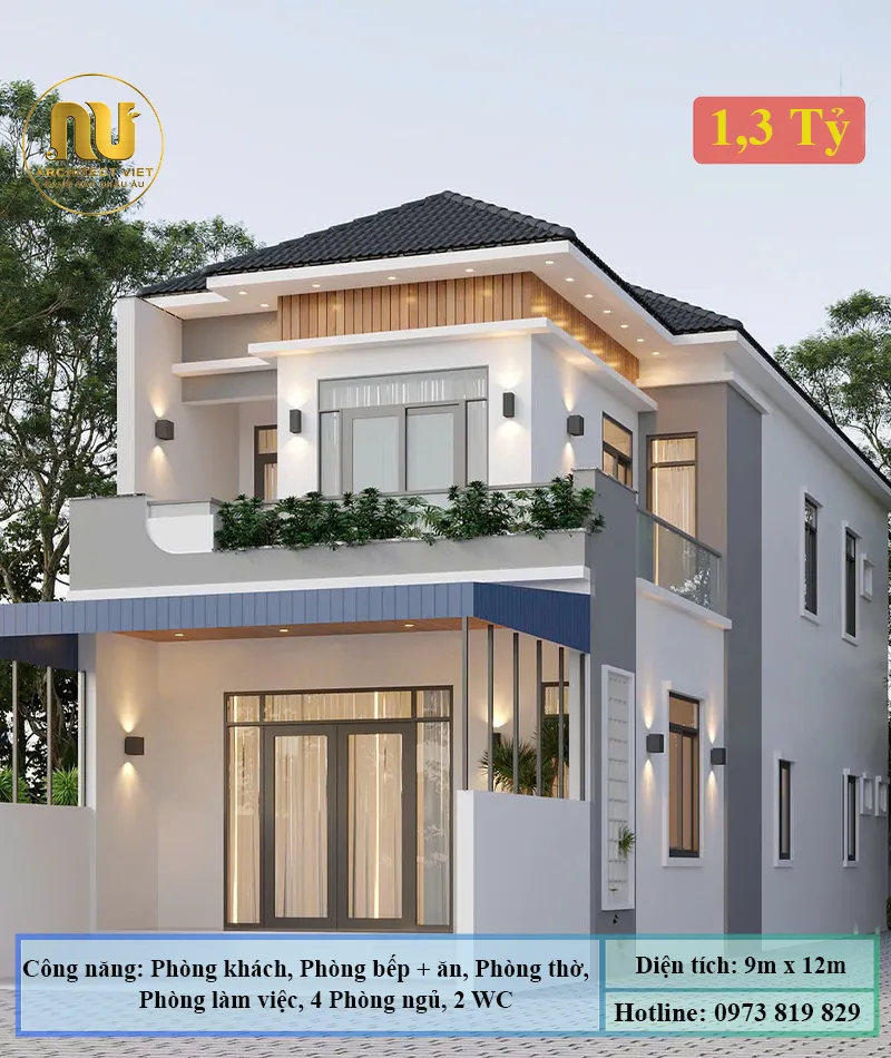 Nhà 2 Tầng 9x12m Hiện Đại – Không Gian Sống Đẳng Cấp