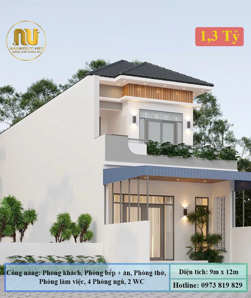 Nhà 2 Tầng 9x12m Hiện Đại – Không Gian Sống Đẳng Cấp