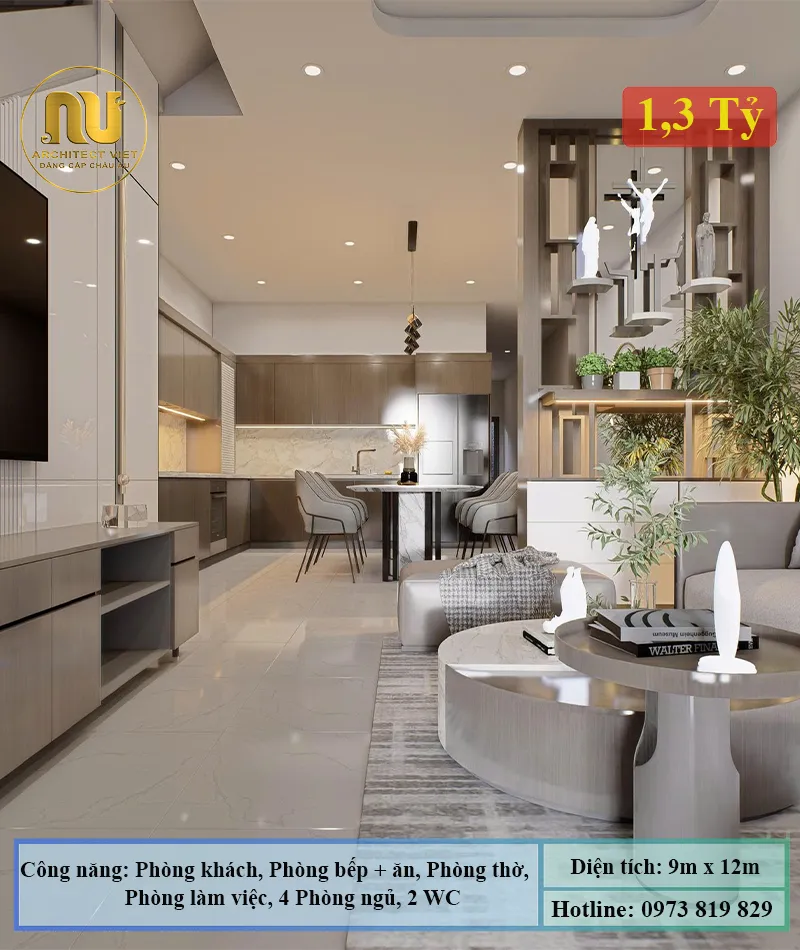 Nhà 2 Tầng 9x12m Hiện Đại – Không Gian Sống Đẳng Cấp