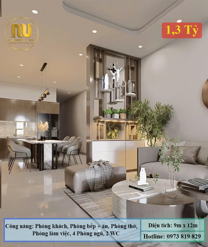 Nhà 2 Tầng 9x12m Hiện Đại – Không Gian Sống Đẳng Cấp