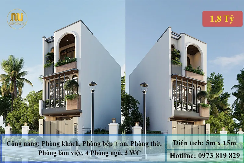 Nhà 3 Tầng 5x15m Hiện Đại – Không Gian Sống Thời Thượng