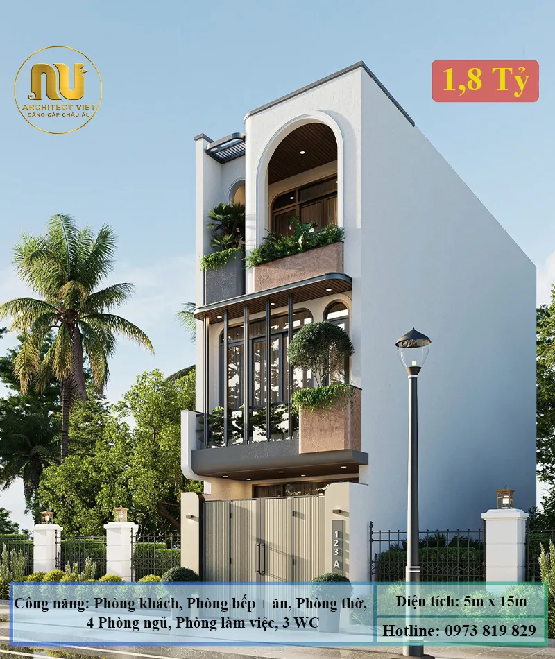 Nhà 3 Tầng 5x15m Hiện Đại – Không Gian Sống Thời Thượng