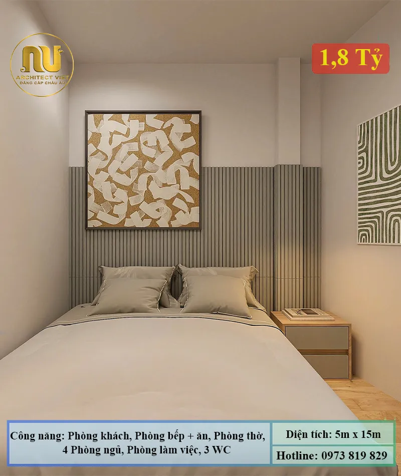 Nhà 3 Tầng 5x15m Hiện Đại – Không Gian Sống Thời Thượng