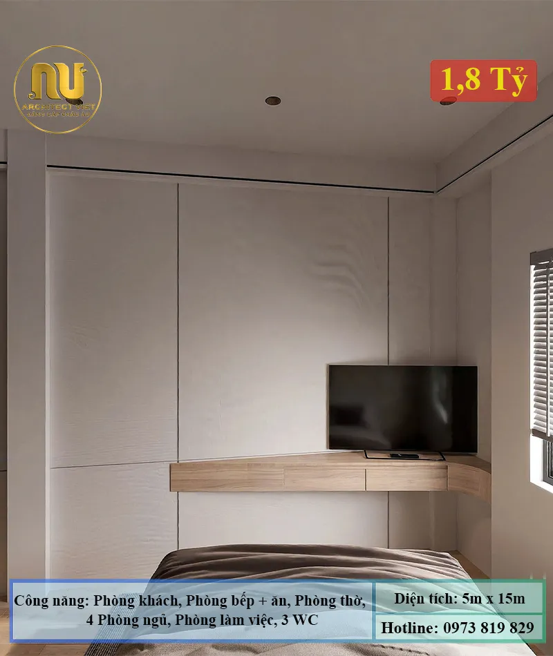 Nhà 3 Tầng 5x15m Hiện Đại – Không Gian Sống Thời Thượng