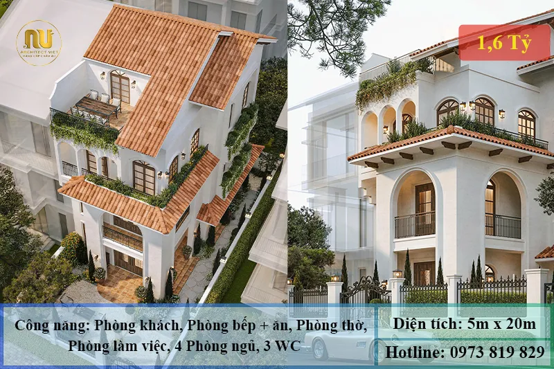 Nhà 4 Phòng Ngủ 5x20 – Giải Pháp Không Gian Sống Lý Tưởng