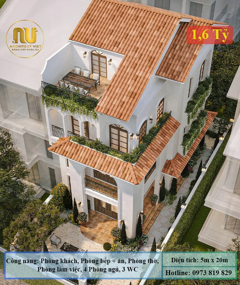 Nhà 4 Phòng Ngủ 5x20 – Giải Pháp Không Gian Sống Lý Tưởng