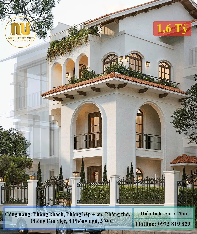 Nhà 4 Phòng Ngủ 5x20 – Giải Pháp Không Gian Sống Lý Tưởng