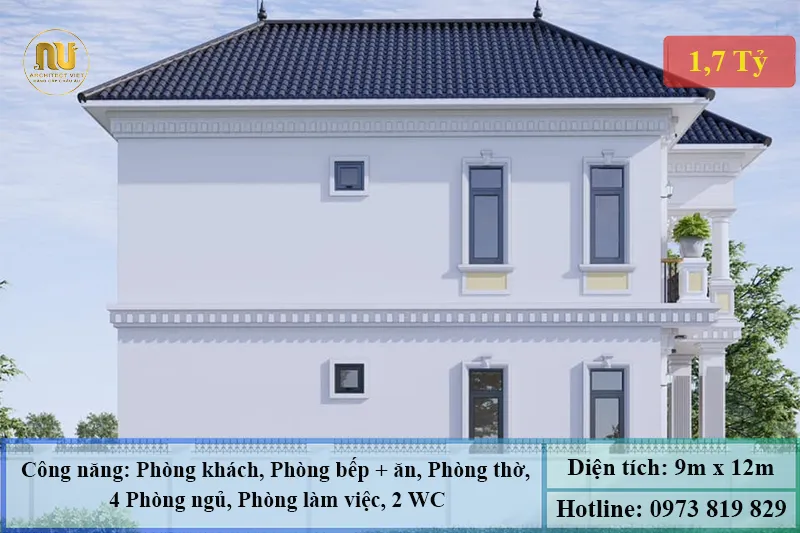 Mẫu Nhà 9x12m 2 Tầng Hiện Đại Sang Trọng