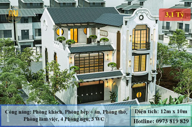 Nhà Biệt Thự Hiện Đại 3 Tầng 120m – Không Gian Sang Trọng