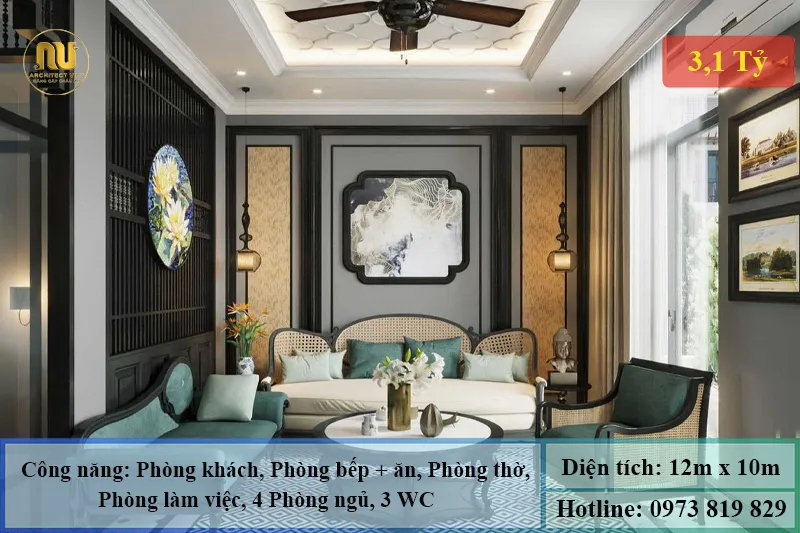 Nhà Biệt Thự Hiện Đại 3 Tầng 120m – Không Gian Sang Trọng