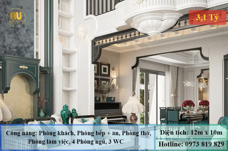 Nhà Biệt Thự Hiện Đại 3 Tầng 120m – Không Gian Sang Trọng