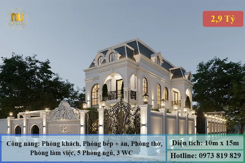 Nhà Biệt Thự Mặt Tiền 10m – Biểu Tượng Sang Trọng