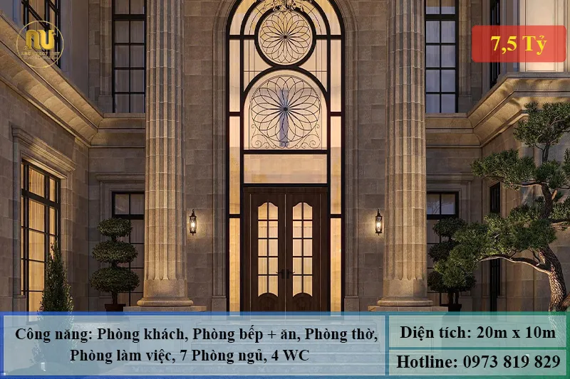 Mẫu Nhà Đẹp Mặt Tiền 10m Sang Trọng