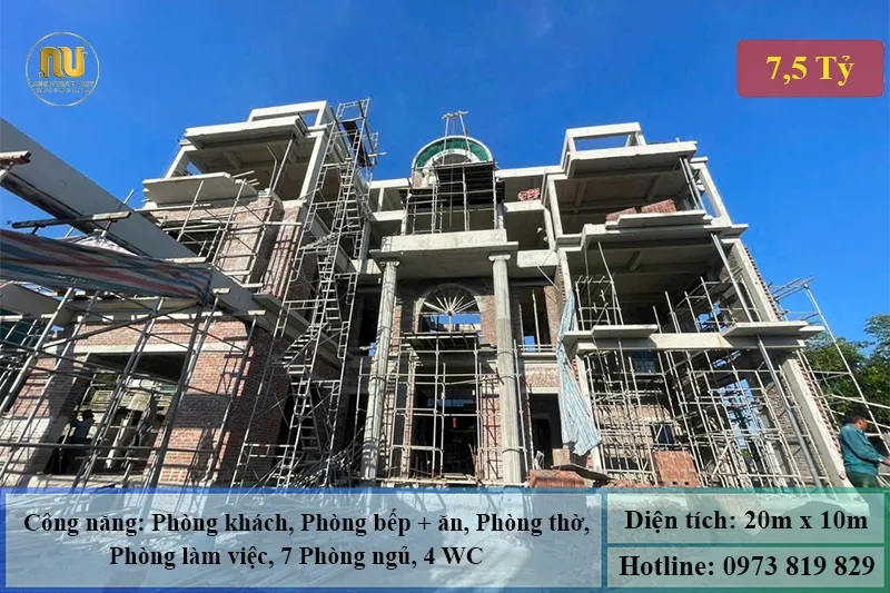 Mẫu Nhà Đẹp Mặt Tiền 10m Sang Trọng