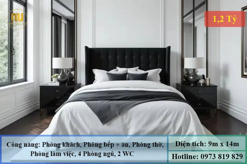 Mẫu Nhà Mái Nhật 9x14m 2 Tầng Hiện Đại – Giải Pháp Tối Ưu Tiện Nghi